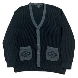 Pendleton Cotton Novelty Sweater Ribbed Cardigan Birds Eye Men’s XL BIG LEBOWSKI